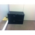 Global Black 2 Drawer Lateral File Cabinet, Locking